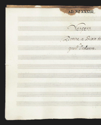 Vespri. 3Vv, orch. Do