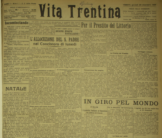 Vita Trentina, I (1926)