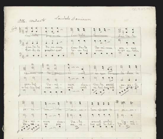 Laudate Dominum omnes gentes. Salmo 116. 4Vv (2Tv, 2 Bv), orch