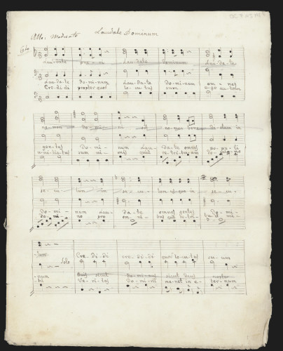 Laudate Dominum omnes gentes. Salmo 116. 4Vv (2Tv, 2 Bv), orch