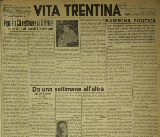 Vita Trentina, XIV (1940)