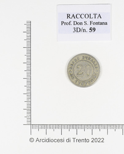 Sec. XIX, 20 Centesimi, Regno d'Italia