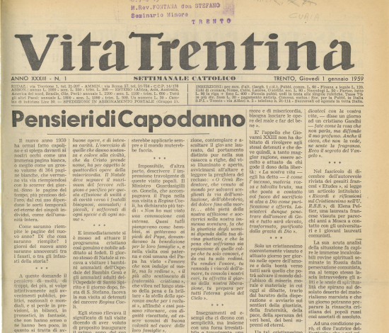 Vita Trentina, XXXIII (1959)