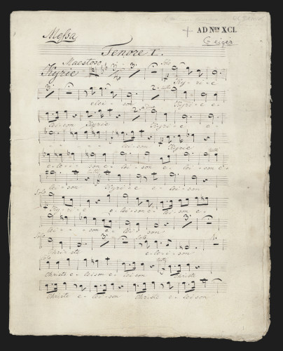 Messe. 4Vv, Coro 4Vv, orch. Si bem. Arr. 4Vv (2Tv, 2Bv), Coro 4Vv, orch