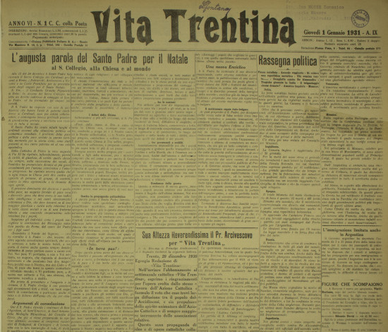 Vita Trentina, VI (1931)