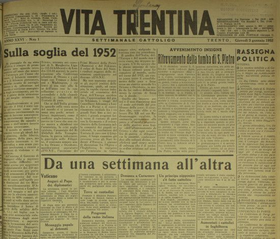 Vita Trentina, XXVI (1952)