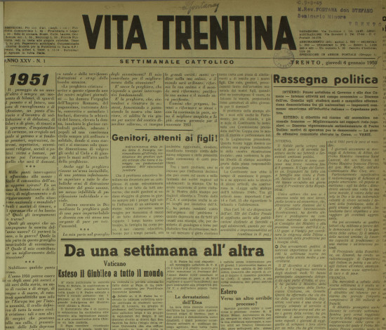 Vita Trentina, XXV (1951)