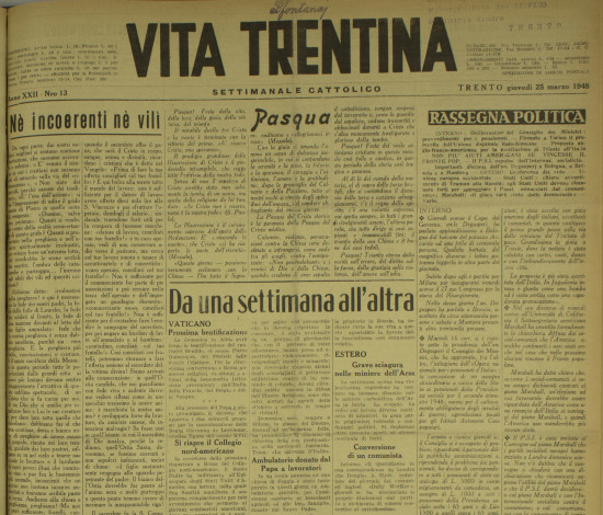 Vita Trentina, XXII (1948)