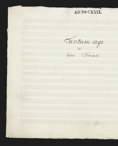 Tantum ergo. Inno. 3Vv (2Tv, Bv), orch