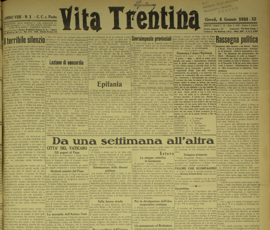 Vita Trentina, VIIII (1934)