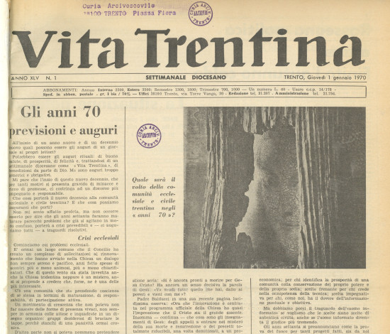 Vita Trentina, XLV (1970)