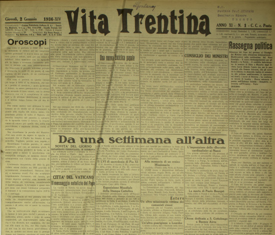 Vita Trentina, XI (1936)