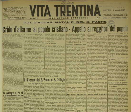 Vita Trentina, XXI (1947)