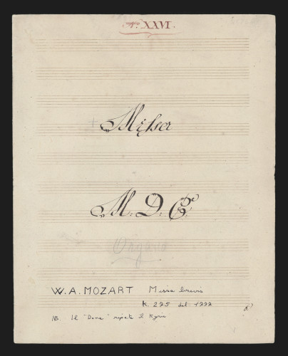 Messe. 4Vv, Coro 4Vv, orch. KV 275 (272b)