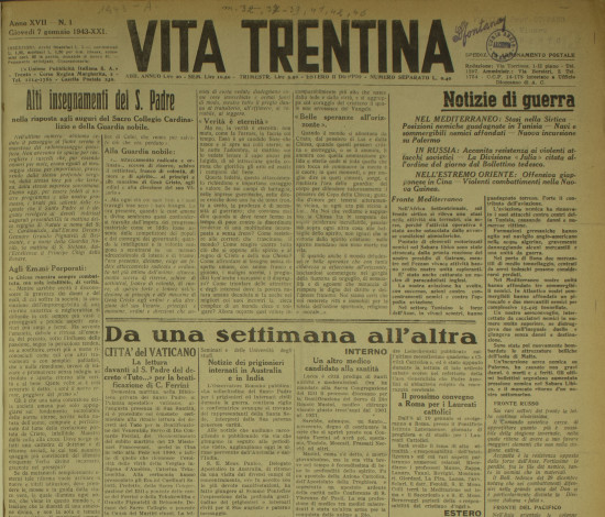 Vita Trentina, XVII (1943)