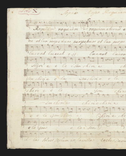 Messe di requiem. Coro 4Vv, orch. Fa