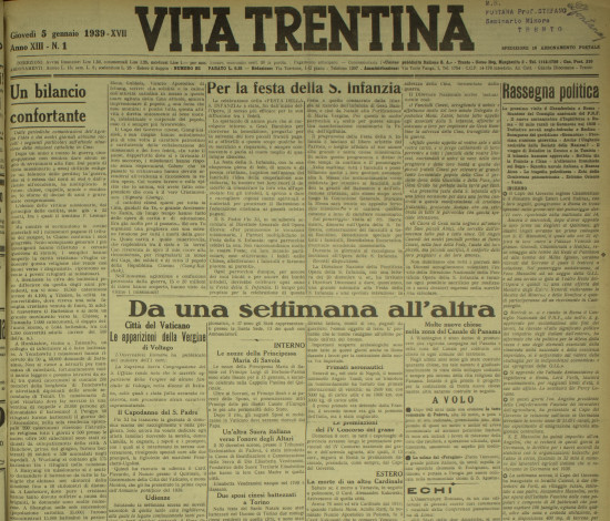 Vita Trentina, XIII (1939)