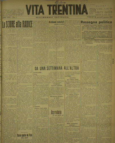 Vita Trentina, XXIV (1950)
