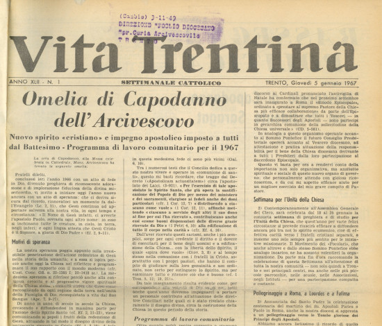 Vita Trentina, XLII (1967)