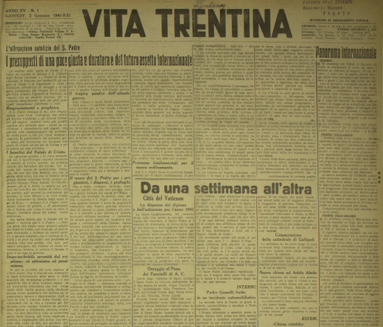 Vita Trentina, XV (1941)